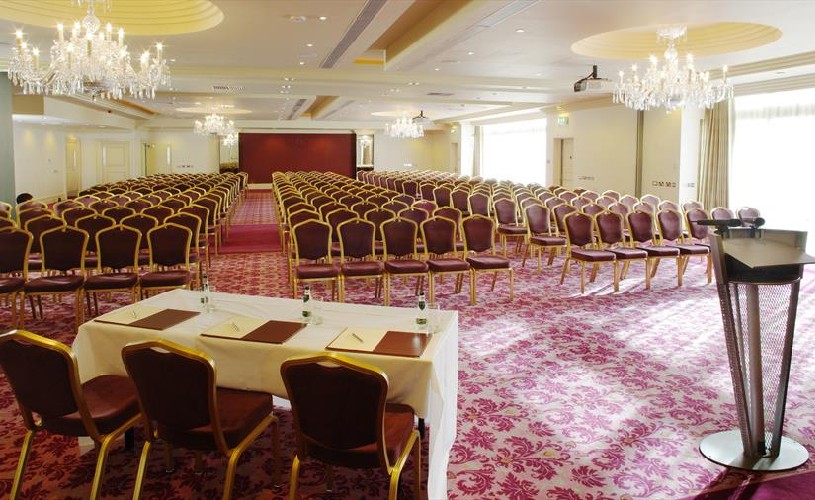 Event space set up conference style at The Bristol Hotel